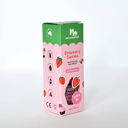 Water Based Scented Scratch Off Kids Nail Polish: Cherry Berry - Bright Pink - Bria Blair Creative