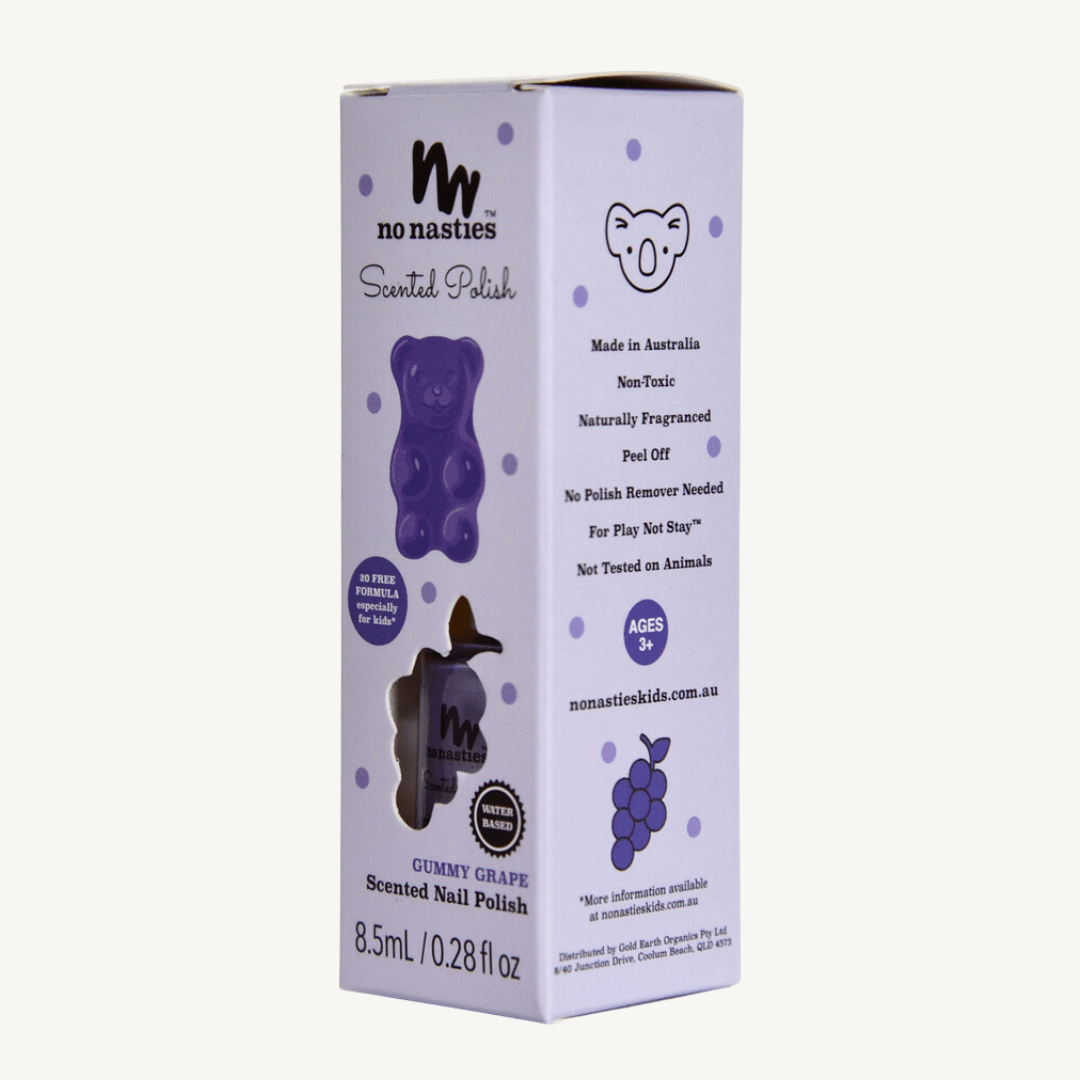 Water Based Scented Scratch Off Kids Nail Polish: Cherry Berry - Bright Pink - Bria Blair Creative
