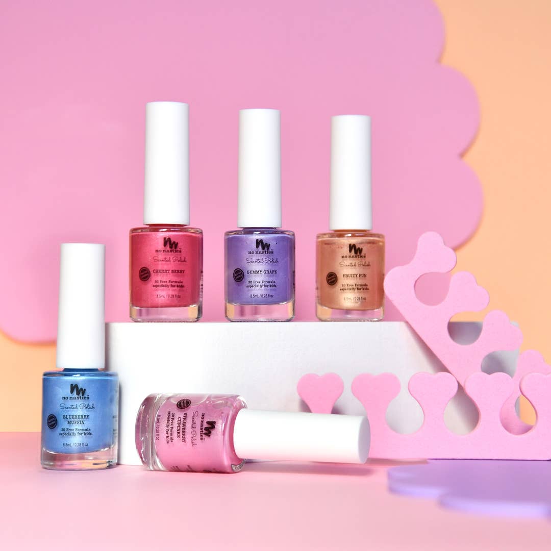 Water Based Scented Scratch Off Kids Nail Polish: Gummy Grape - Purple - Bria Blair Creative