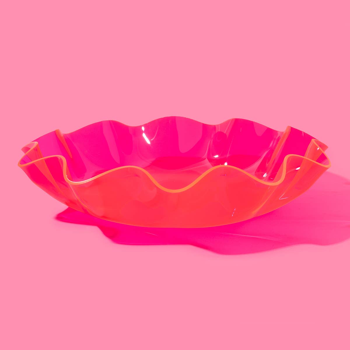 Wavy Acrylic Nesting Bowl - Large - Hot Pink - Bria Blair Creative