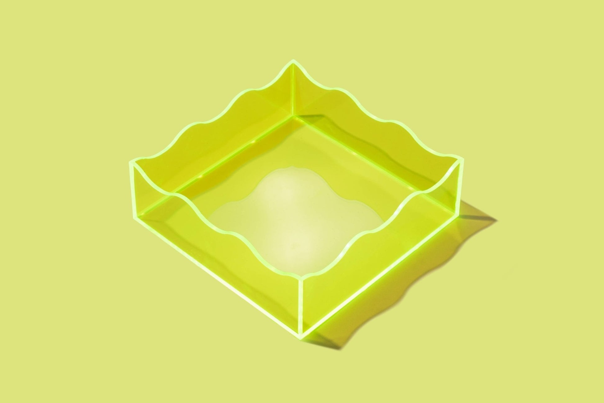 Wavy Acrylic Tray - Square - Green - Bria Blair Creative