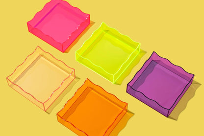 Wavy Acrylic Tray - Square - Green - Bria Blair Creative