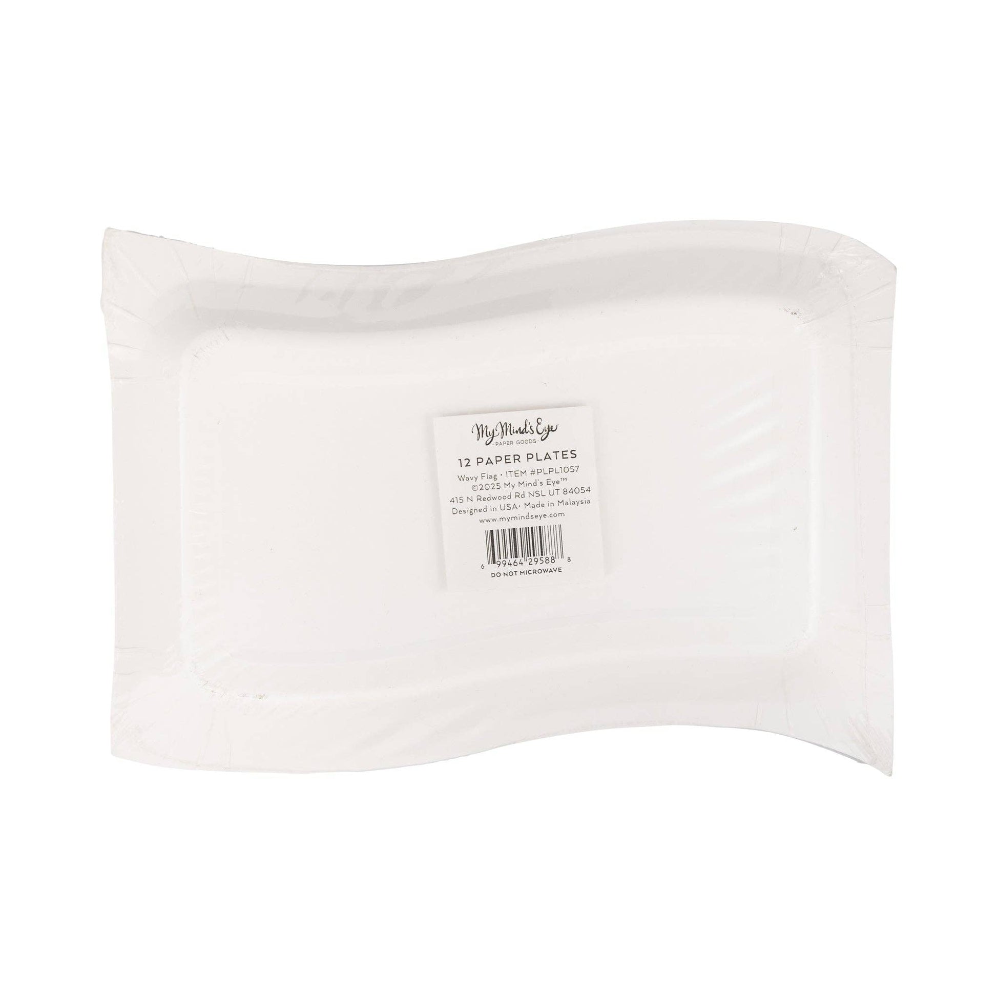 Wavy Flag Plate (8 ct) - Bria Blair Creative