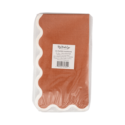 WDT1338 - Rust Ric Rac Dinner Paper Napkins - Bria Blair Creative