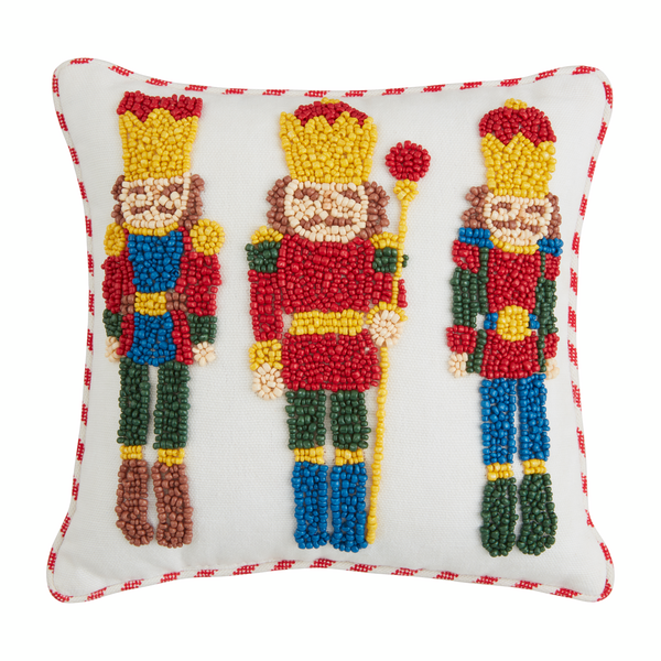 Nutcracker Mini Beaded Pillow