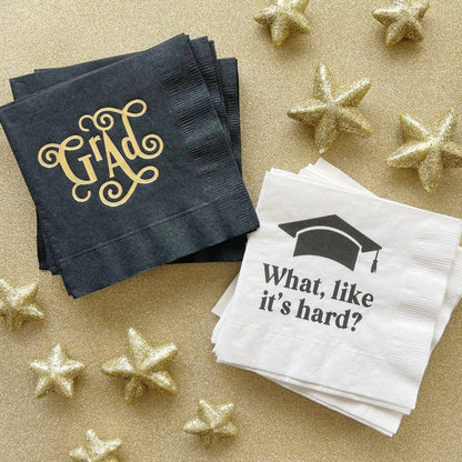 What Like It's Hard Graduation Napkins - Bria Blair Creative