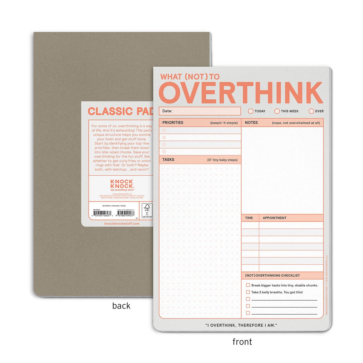 What (Not) to Overthink Pad - Bria Blair Creative