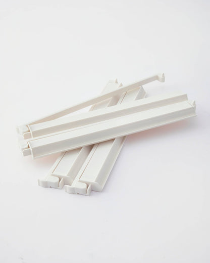 White Acrylic Rack and Pusher Set - Bria Blair Creative