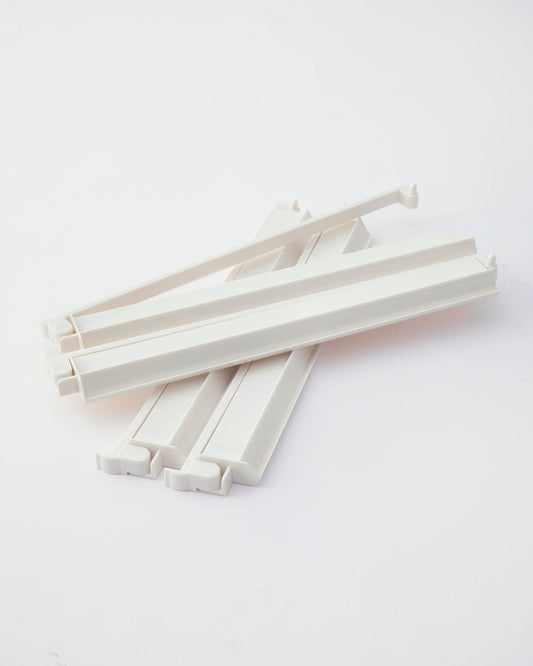 White Acrylic Rack and Pusher Set - Bria Blair Creative