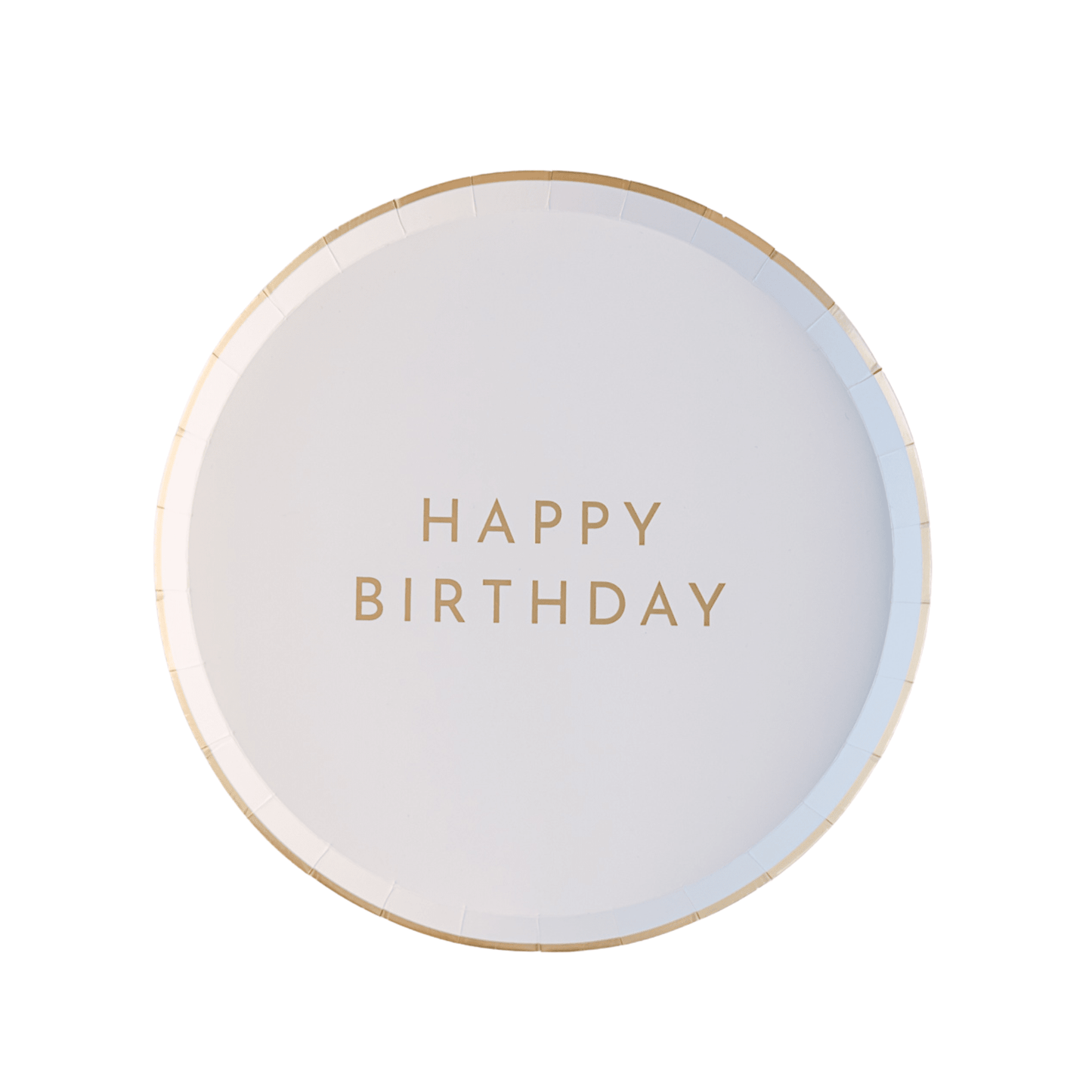 WHITE & GOLD SIGNATURE HAPPY BIRTHDAY SMALL PLATES - Bria Blair Creative