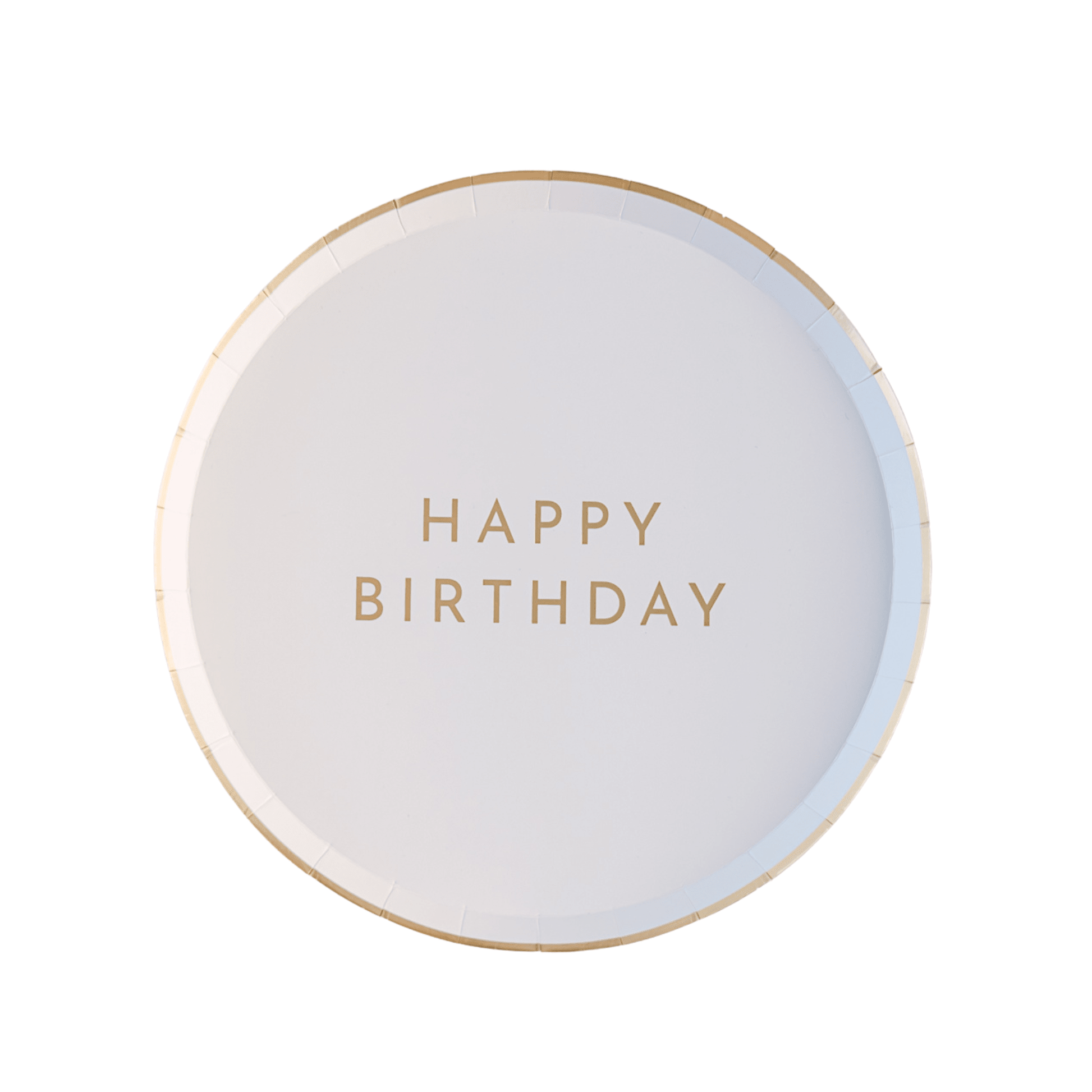 WHITE & GOLD SIGNATURE HAPPY BIRTHDAY SMALL PLATES - Bria Blair Creative