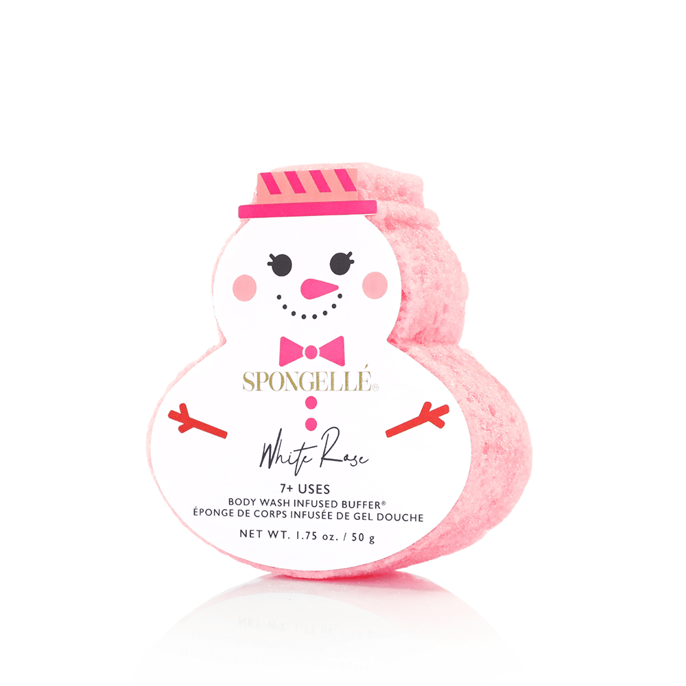 White Rose Snowman Holiday Buffer Christmas Stocking Gift 2025 - Bria Blair Creative