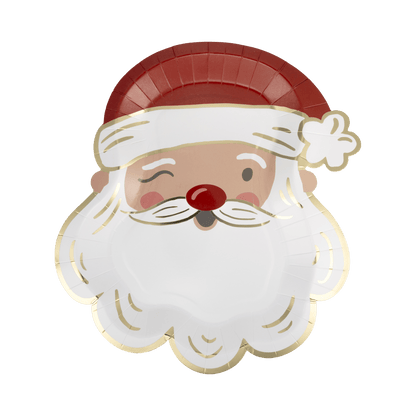 WHM1140 - Santa Face Shaped Paper Plate - Bria Blair Creative