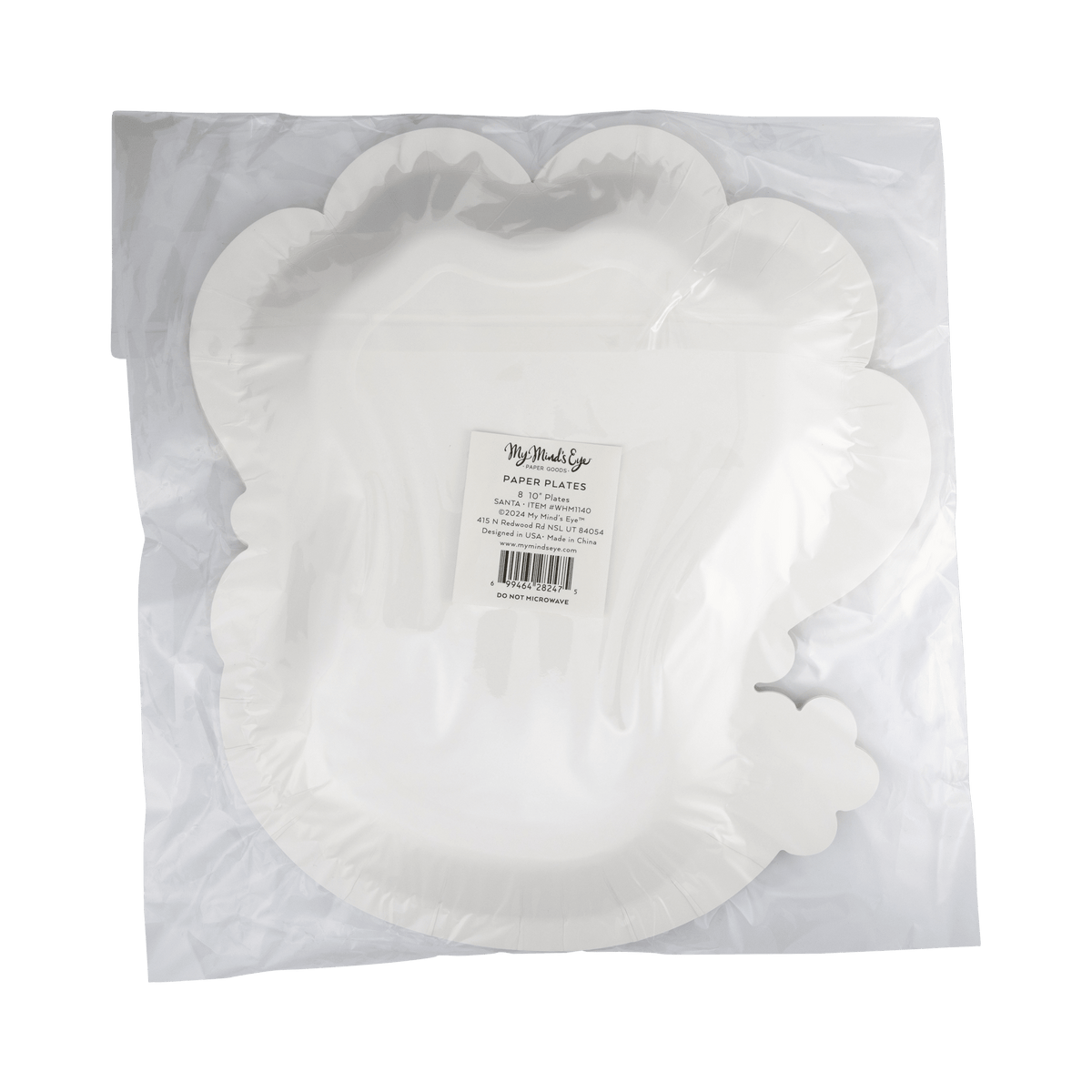 WHM1140 - Santa Face Shaped Paper Plate - Bria Blair Creative