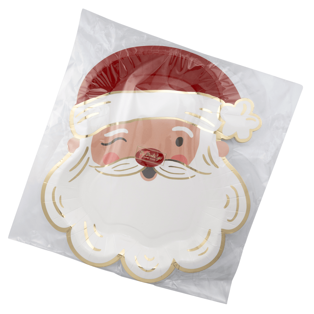 WHM1140 - Santa Face Shaped Paper Plate - Bria Blair Creative