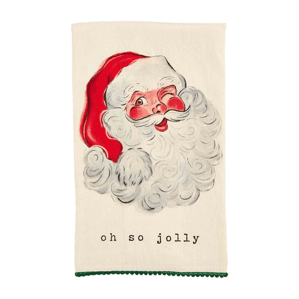 Winking Santa Hand Towel - Bria Blair Creative