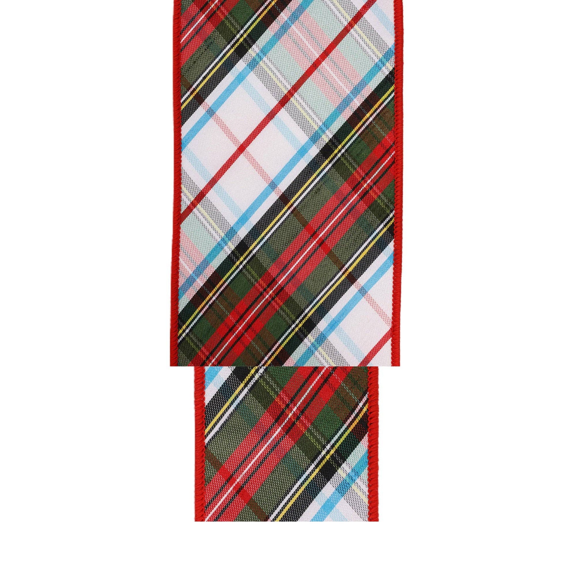 Wired Plaid Bias Cut Ribbon 5 Yard Roll - Bria Blair Creative