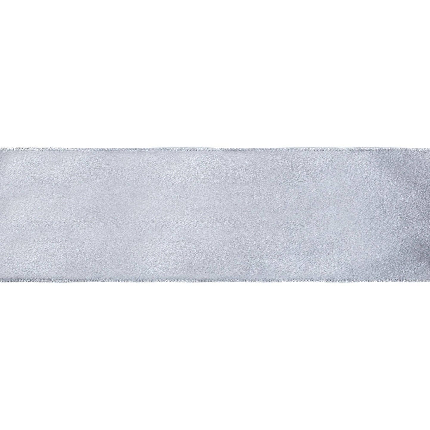 Wired Shimmer Satin Ribbon Silver 10 Yard Roll - Bria Blair Creative