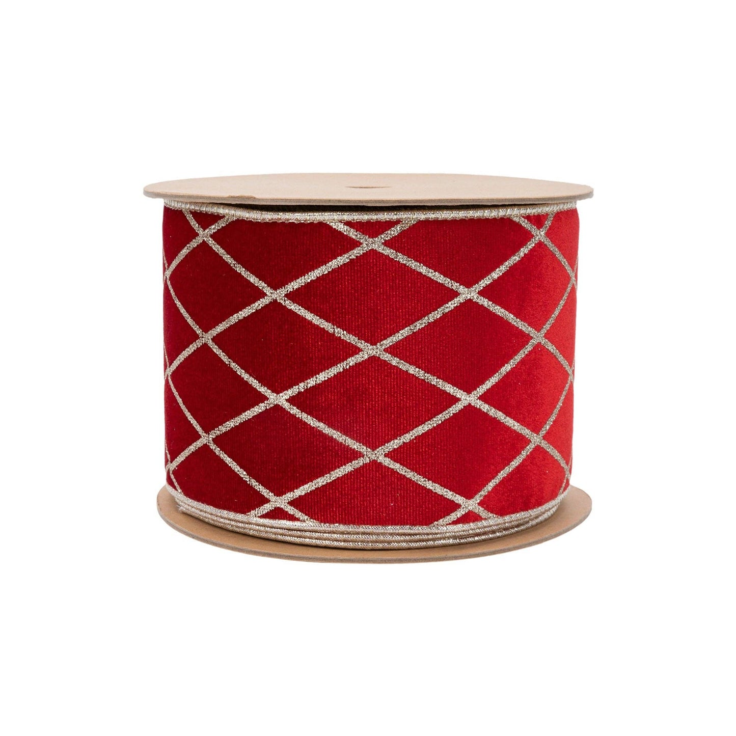 Wired Velvet Ribbon with Glittered Diamond 10yd - Bria Blair Creative
