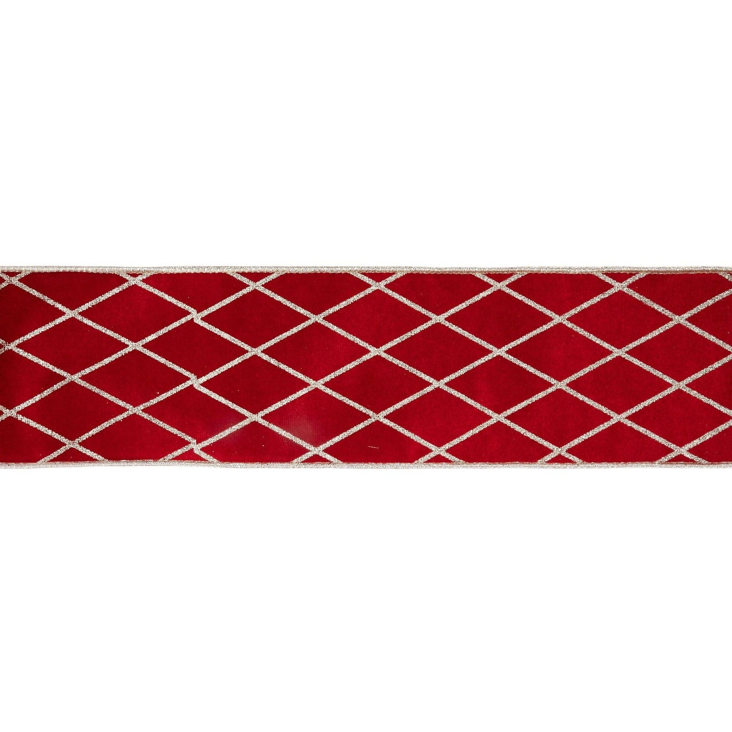 Wired Velvet Ribbon with Glittered Diamond 10yd - Bria Blair Creative