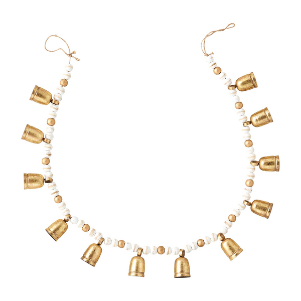 Wood Bead Bell Garland - Bria Blair Creative