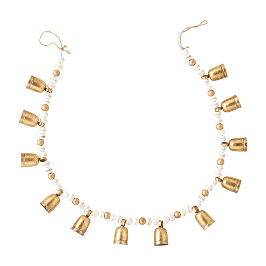 Wood Bead Bell Garland - Bria Blair Creative