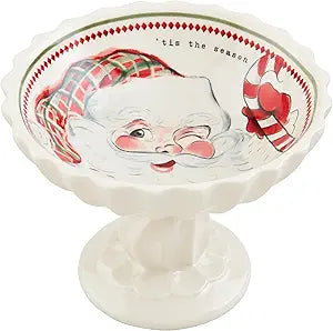 Santa Vintage Christmas Candy Dish