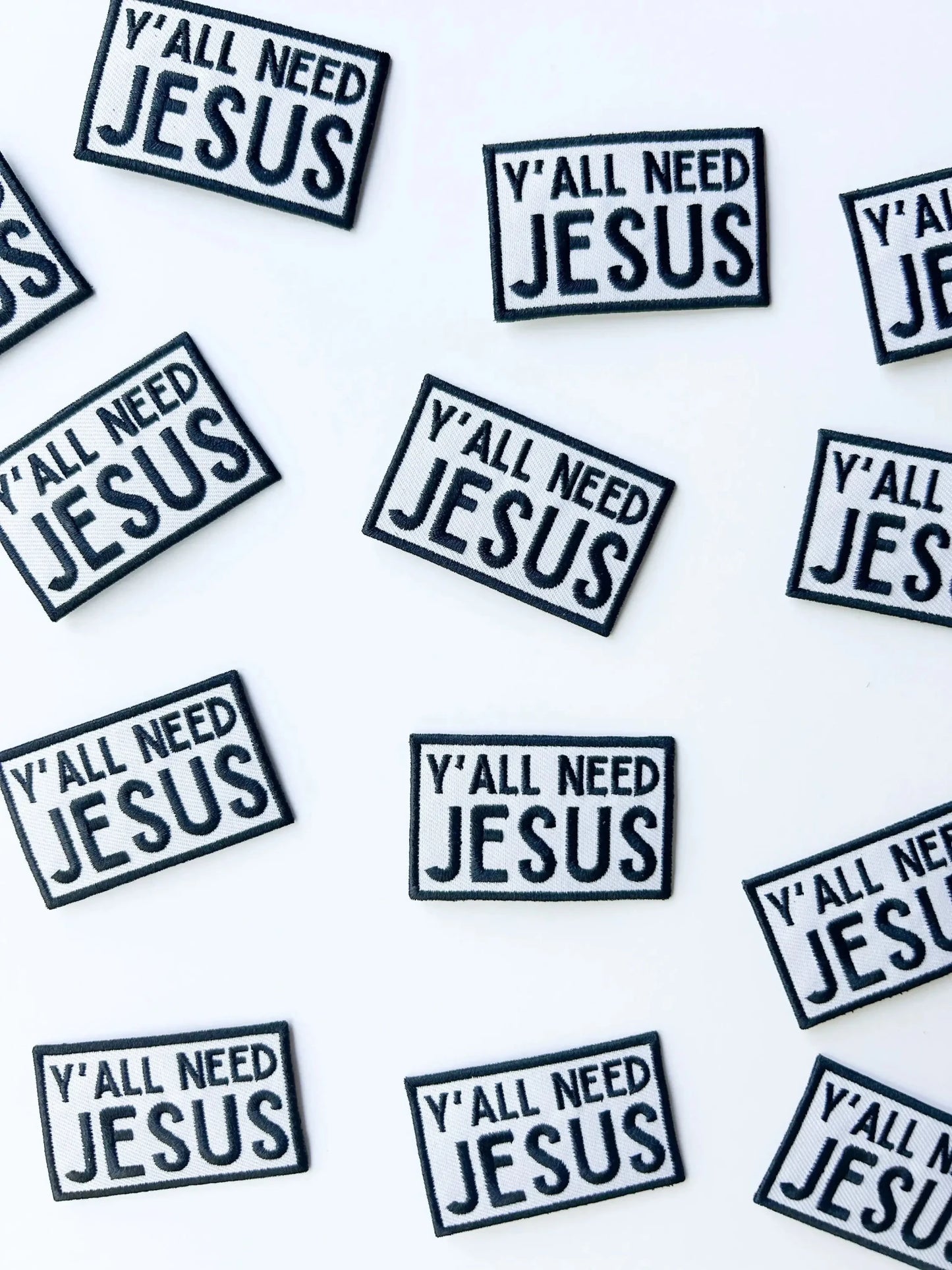 Y'all Need Jesus Embroidered Iron - On Patch - Bria Blair Creative