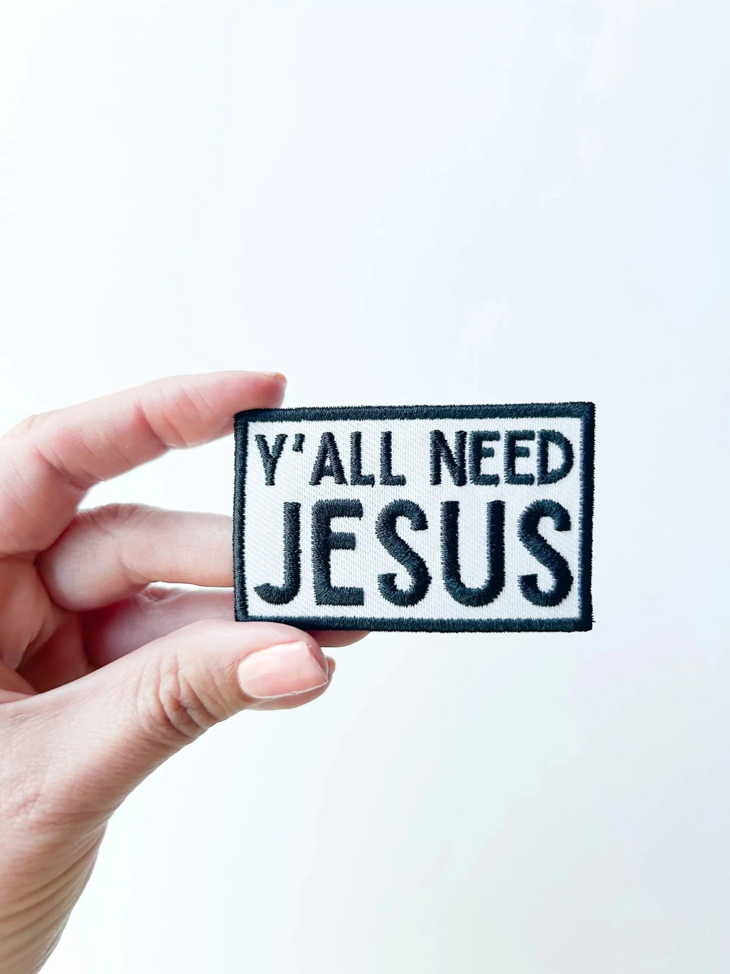 Y'all Need Jesus Embroidered Iron - On Patch - Bria Blair Creative