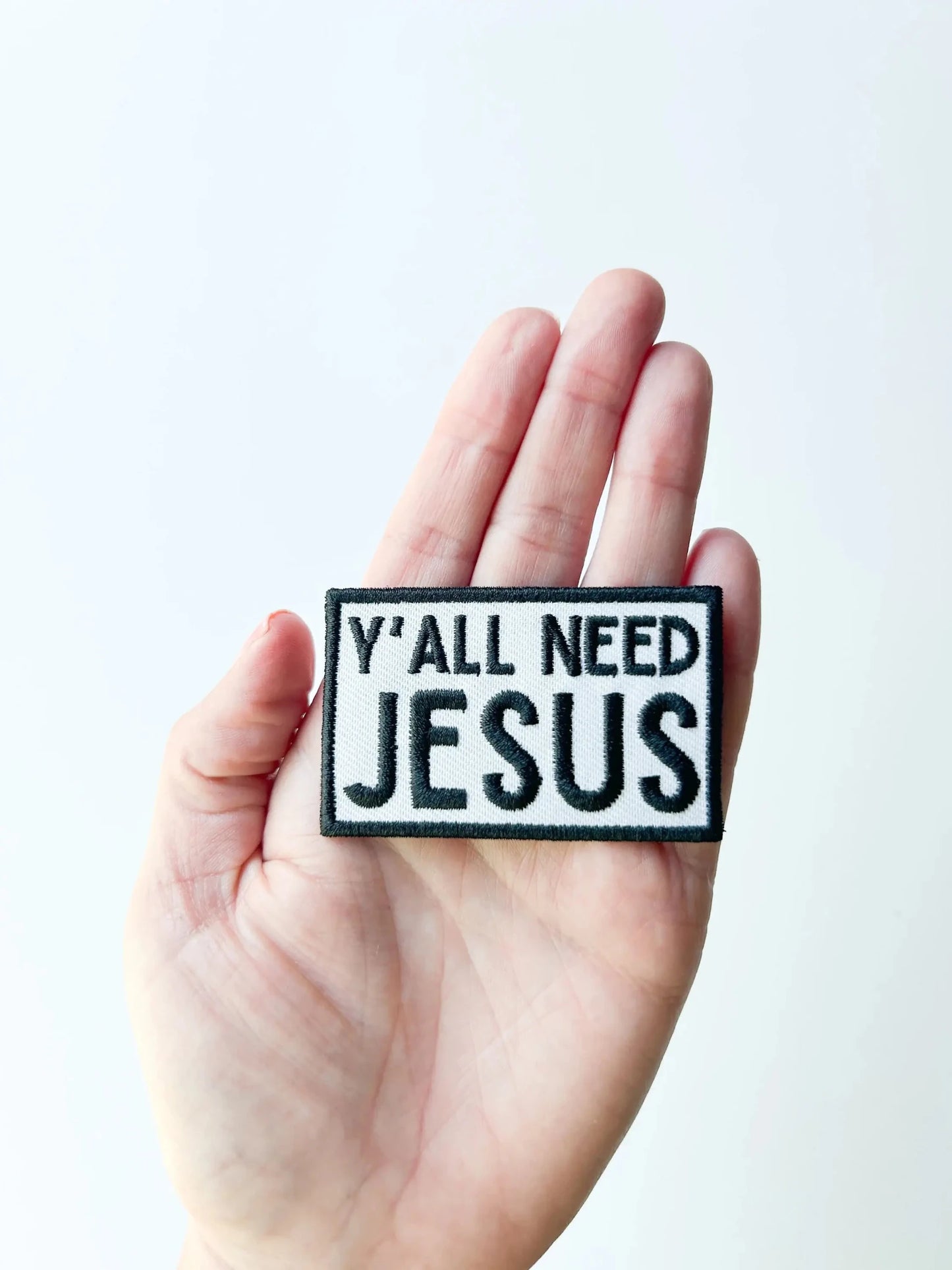 Y'all Need Jesus Embroidered Iron - On Patch - Bria Blair Creative