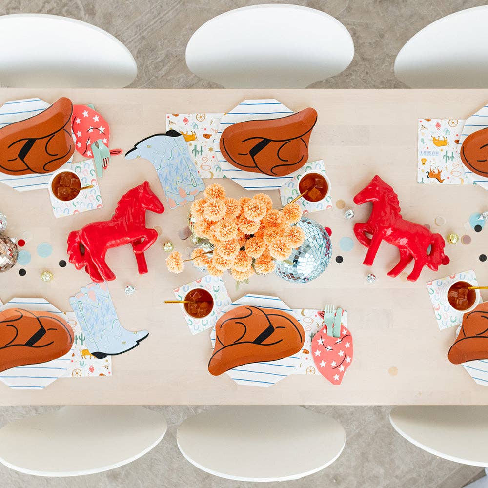 Yeehaw Large "Cowboy Hat" Plates - Bria Blair Creative