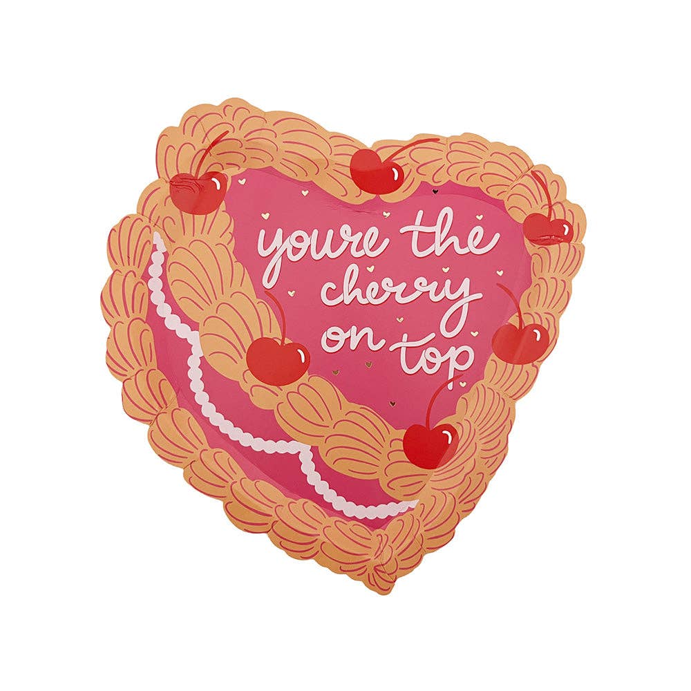 You're The Cherry On Top Dessert Plates - Bria Blair Creative