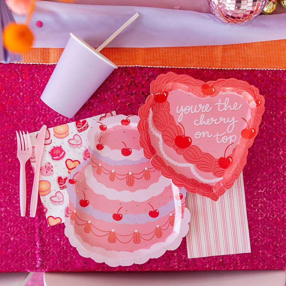 You're The Cherry On Top Dessert Plates - Bria Blair Creative