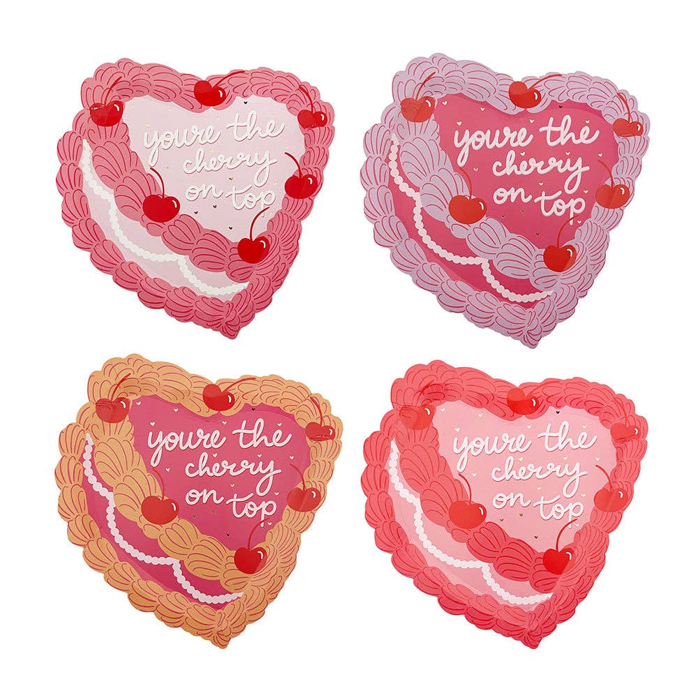 You're The Cherry On Top Dessert Plates - Bria Blair Creative