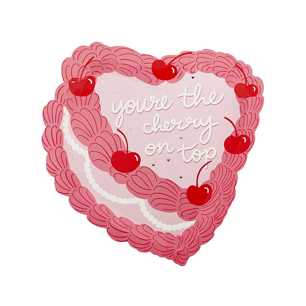 You're The Cherry On Top Dessert Plates - Bria Blair Creative